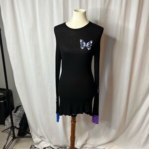 Lauren Moshi shirt with butterfly eyes - size Large